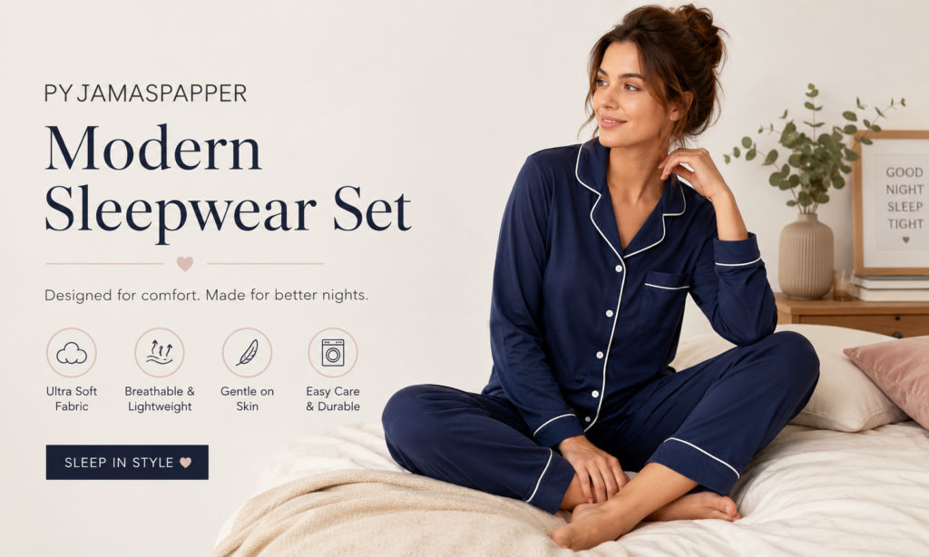 Pyjamaspapper modern sleepwear set with comfort and elegance